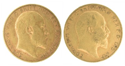 Lot 20 - Two King Edward VII, Half-Sovereigns, 1902 and 1904 (2).