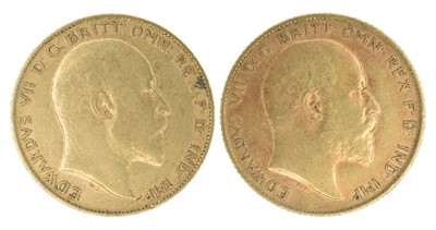 Lot 217 - Two King Edward VII, Half-Sovereigns, 1902 and 1906 (2).