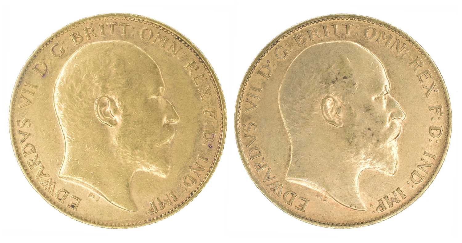 Lot 88 - Two King Edward VII, Half-Sovereigns, 1902 and 1910 (2).
