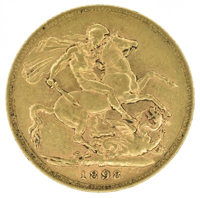 Lot 31 - Queen Victoria, Sovereign, 1898, Melbourne Mint.
