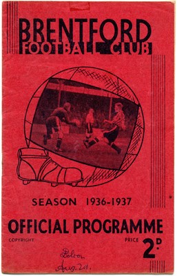 Lot 102 - Two Brentford Football Club home programmes