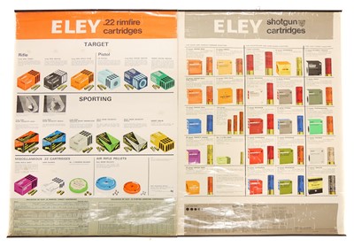 Lot 355 - Two Vintage Eley cartridge posters, and related items.