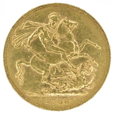 Lot 35 - Queen Victoria, Sovereign, 1886, Melbourne Mint.