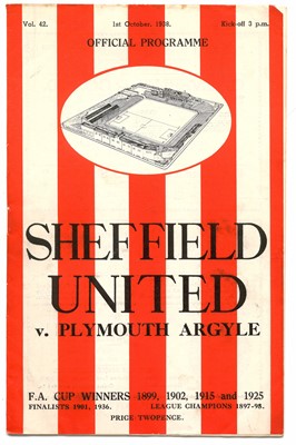 Lot 145 - Sheffield United v Plymouth Argyle