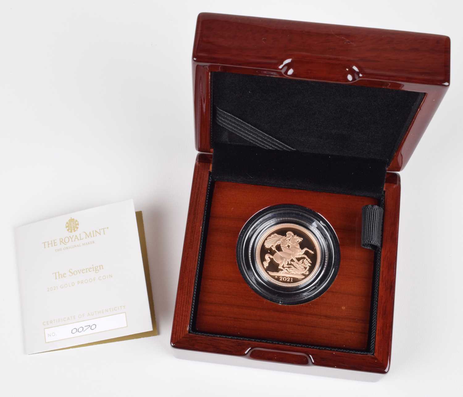 Lot Elizabeth II, Gold Proof Sovereign, 2020, with '95' crown privy mark on reverse.