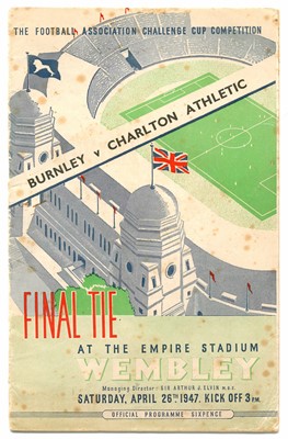 Lot 124 - FA Cup Final, Burnley v Charlton Athletic
