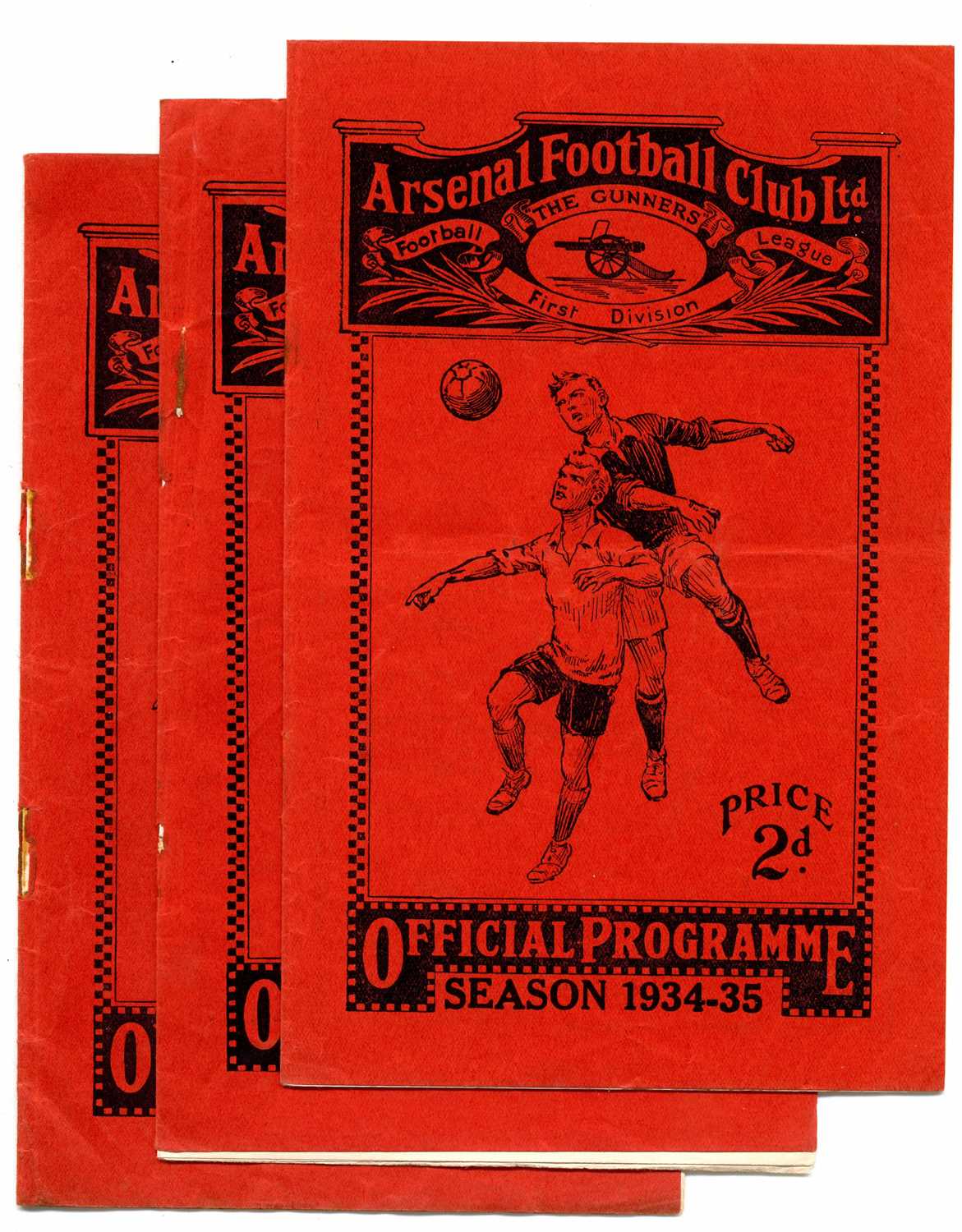 Lot 92 - Three Arsenal Football Club Programmes