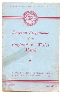 Lot 119 - England National Football Team and Schoolboys programmes