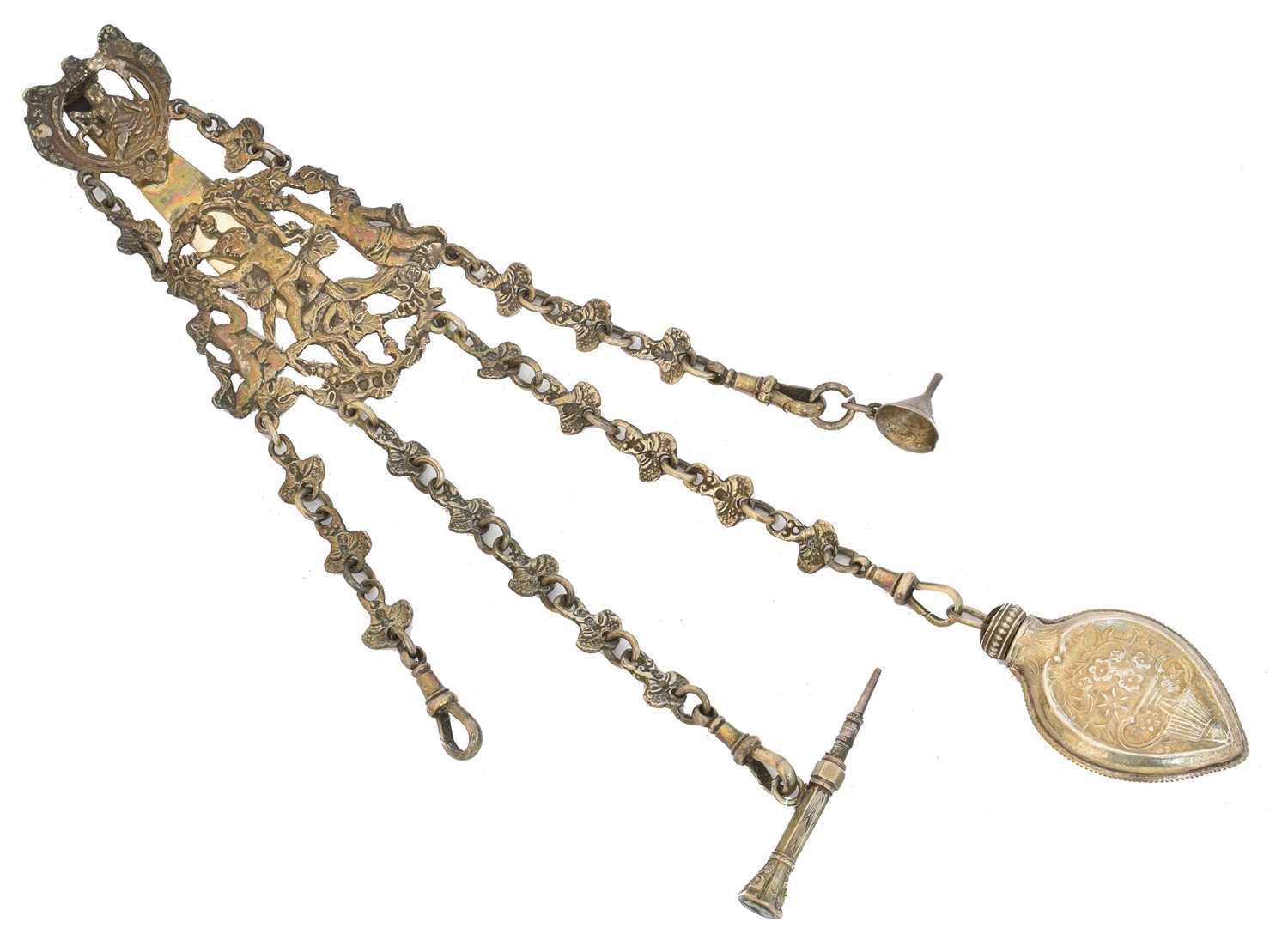 Lot 185 - A Victorian silver chatelaine
