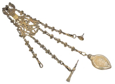 Lot A Victorian silver chatelaine