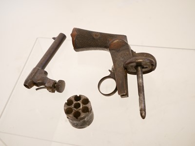 Lot Belgian pinfire revolver