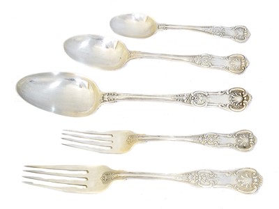 Lot 126 - A selection of Victorian silver flatware