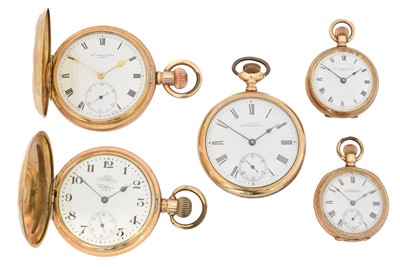 Lot 226 - Five gold plated pocket watches
