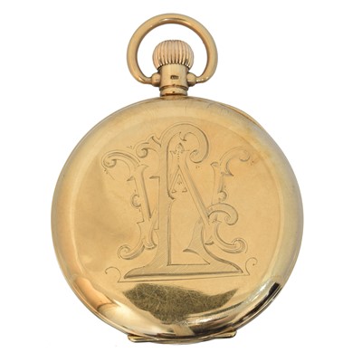 Lot 228 - A 9ct gold open face pocket watch by Waltham