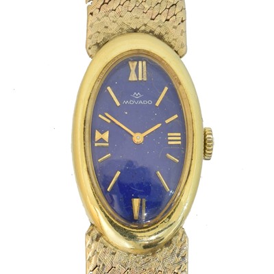 Lot 191 - A gold Movado manual wind wristwatch