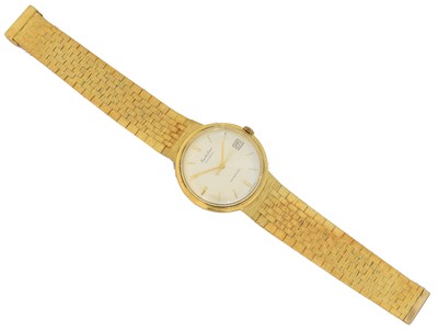 Lot 181 - An 18ct gold Bueche Girod automatic wristwatch