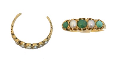 Lot 92 - Two gem-set dress rings