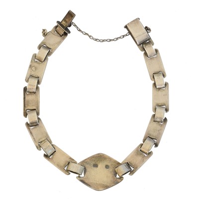 Lot 34 - A Murrle Bennett & Co silver enamel bracelet