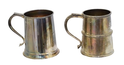 Lot 179 - Two silver tankards