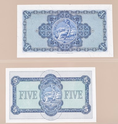 Lot 100 - Scotland, The British Linen Bank, One Pound and Five Pounds banknotes (2).