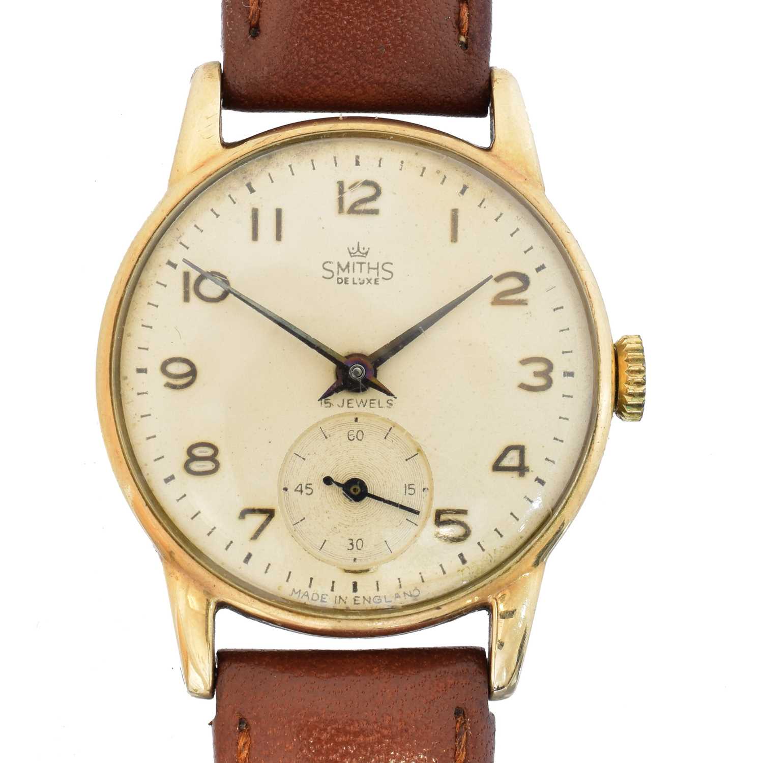 Lot 207 - A 9ct gold Smiths Deluxe wristwatch