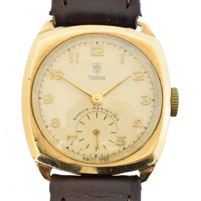 Lot 209 - A 9ct gold Tudor wristwatch