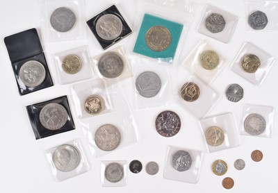 Lot 64 - Large assortment of various silver proof and other modern commemorative coins and currency.