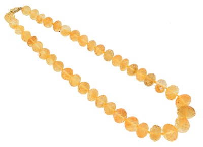 Lot 84 - A citrine necklace