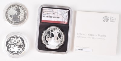 Lot 55 - Three Royal Mint One Ounce Silver Coins (3).