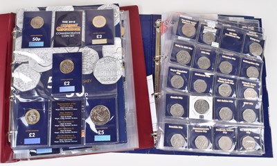 Lot 1 - Six albums and tubs of various copper coinage and modern collectable issues.