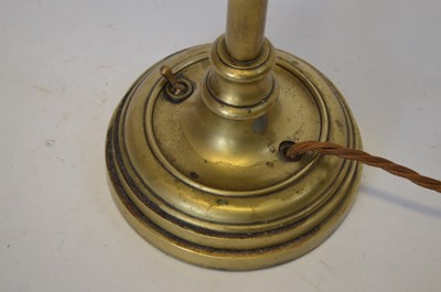 Lot 107 - Brass Bankers Lamp