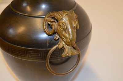 Lot 75 - Neoclassical Twin Handled Bronze Vase