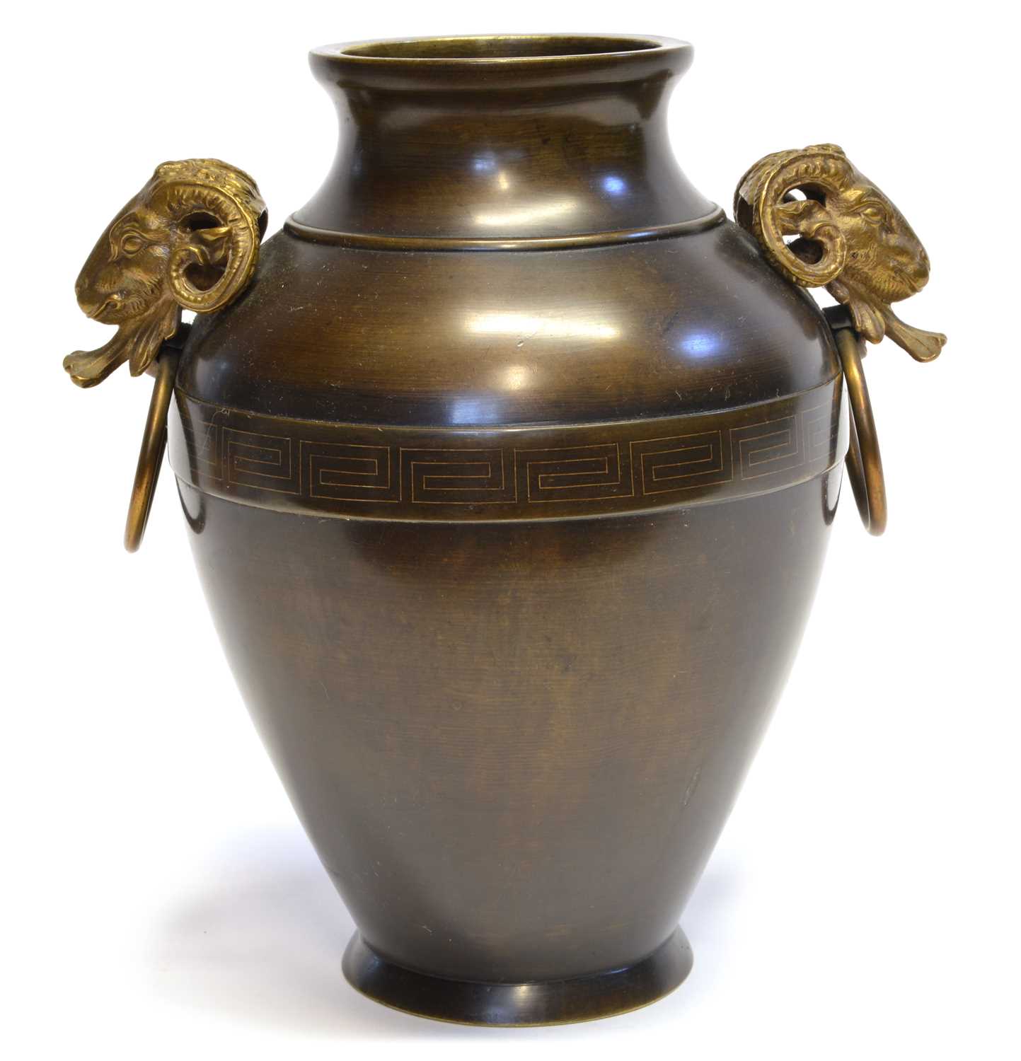 Lot 75 - Neoclassical Twin Handled Bronze Vase