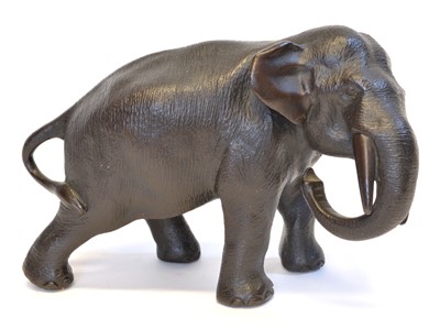 Lot 83 - Japanese bronze figure of an elephant