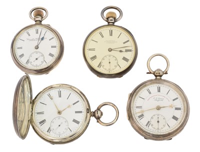 Lot 236 - Four silver pocket watches