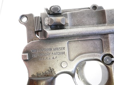 Lot Deactivated German Mauser 7.63 Schnellfeuer 'Broom handle' machine pistol