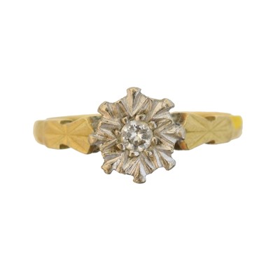 Lot 58 - An 18ct gold diamond single stone ring