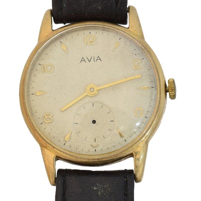 Lot 117 - A 9ct gold Avia wristwatch