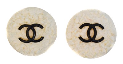 Lot 58 - A pair of Chanel earrings