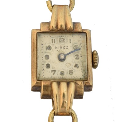 Lot 119 - A 9ct gold Hirco wristwatch