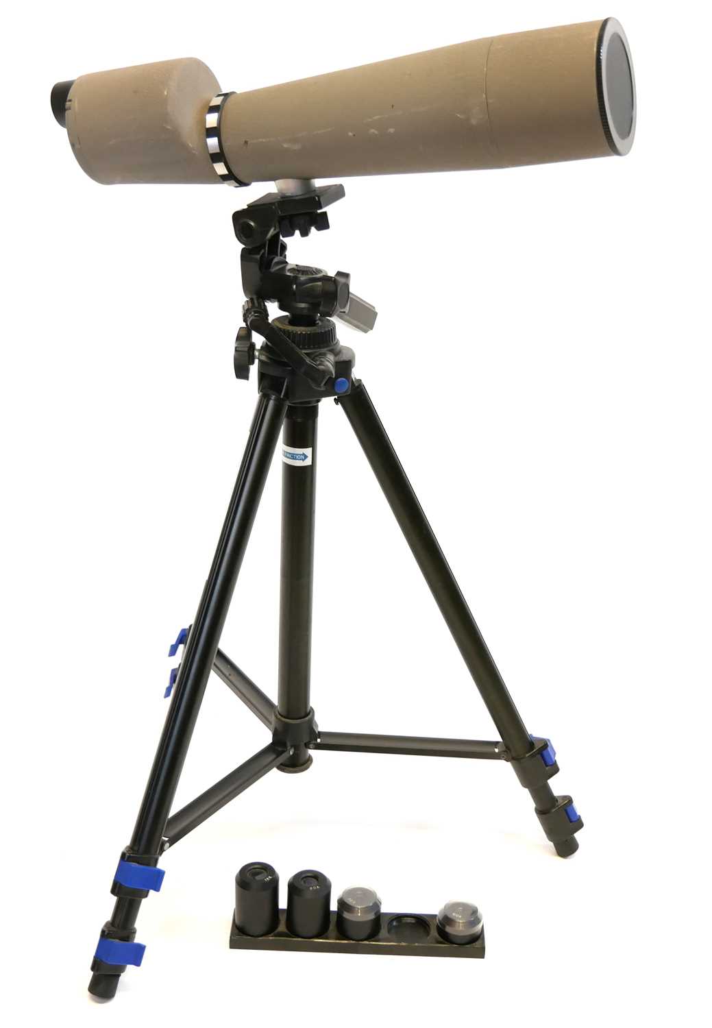 Lot 498 - Selsi d=60mm spotting scope with tripod and lenses