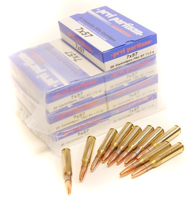 Lot 328 - One hundred and fifty rounds of P.P.U 7x57 ammunition, LICENCE REQUIRED
