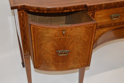 Lot 357 - George III Mahogany Sheraton Style Sideboard