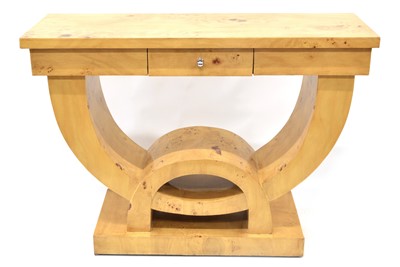 Lot 114 - Art Deco Style Maple Console Table