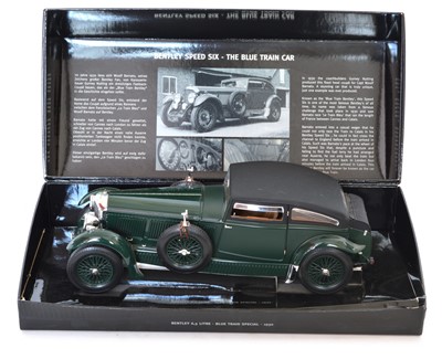 Lot 85 - Minichamps 1:18 scale model of a Bentley 6.5ltr Speed Six Blue Train Special