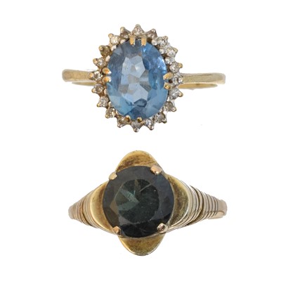Lot 68 - Two gem-set dress rings