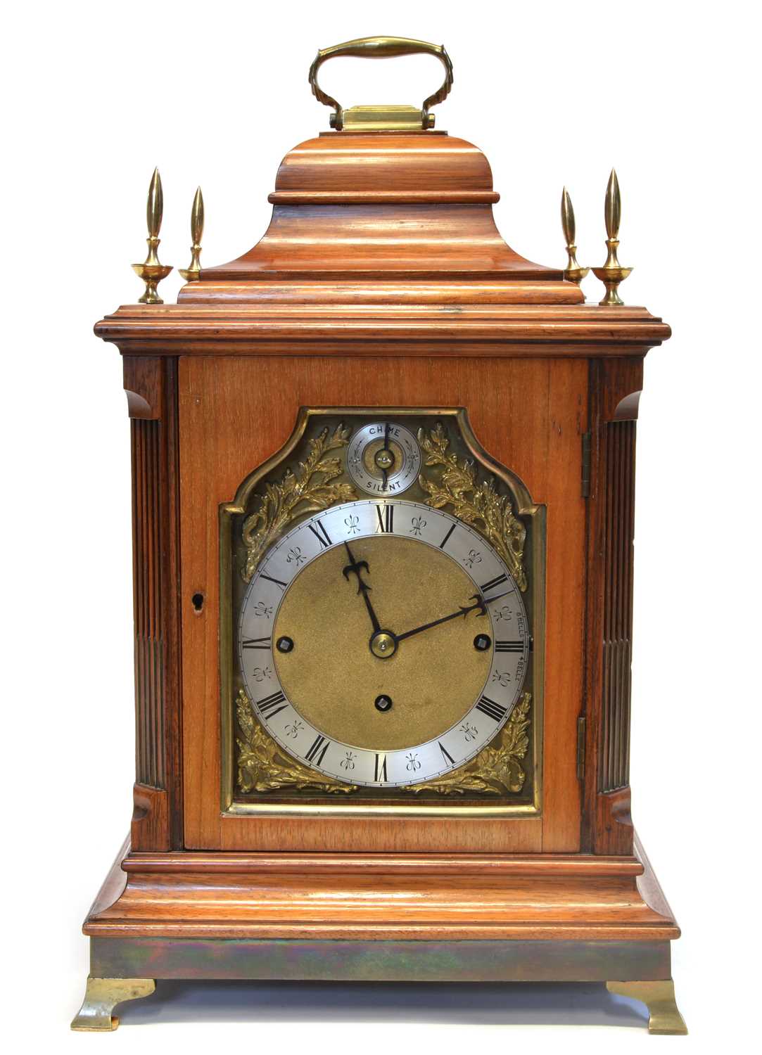Lot 263 - Triple Fusee Bracket Clock with 8 Bell Carrilon