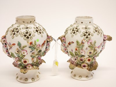 Lot 207 - Pair of late 18th century Derby vases