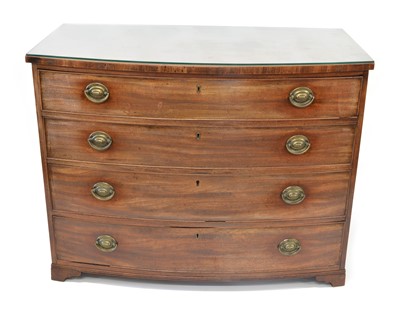 Lot 327 - George III Mahogany Bow Fronted Chest of Drawers