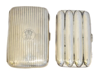 Lot 159 - Two early 20th century silver cigar cases